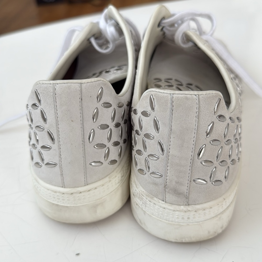 NIB Alaia White Lace-Up Sneakers with metal stud  Design - Picture 3 of 7
